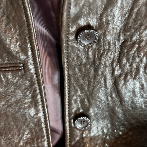 Vintage women’s  Blueline & company 100% leather bomber jacket. Size large - Picture 5 of 13